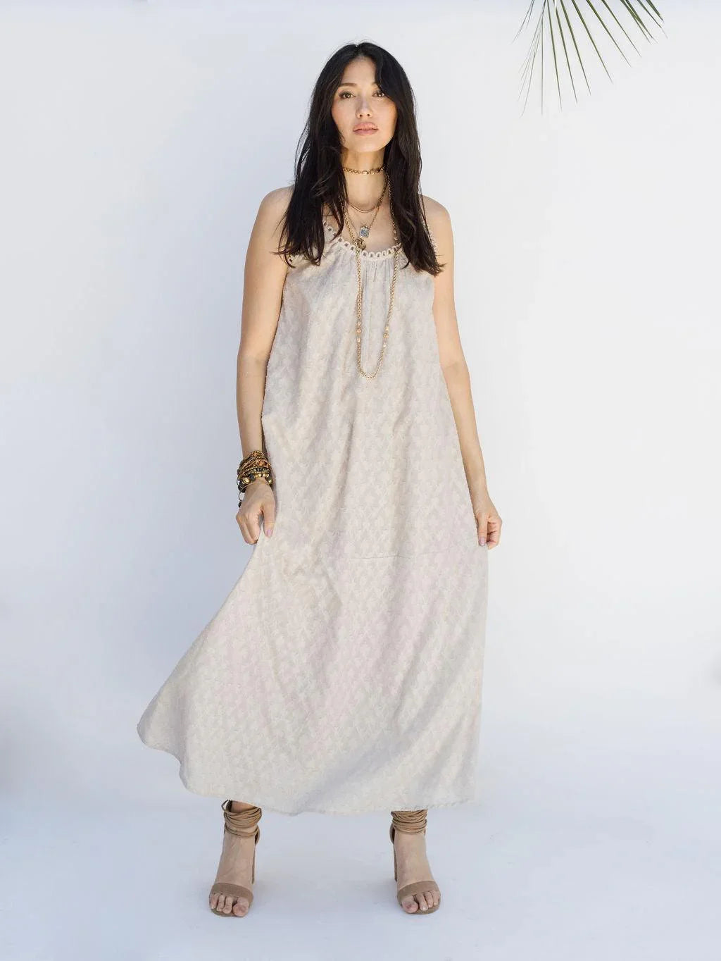 Bloom Again Maxi Dress - Silver Lining - Rain of May