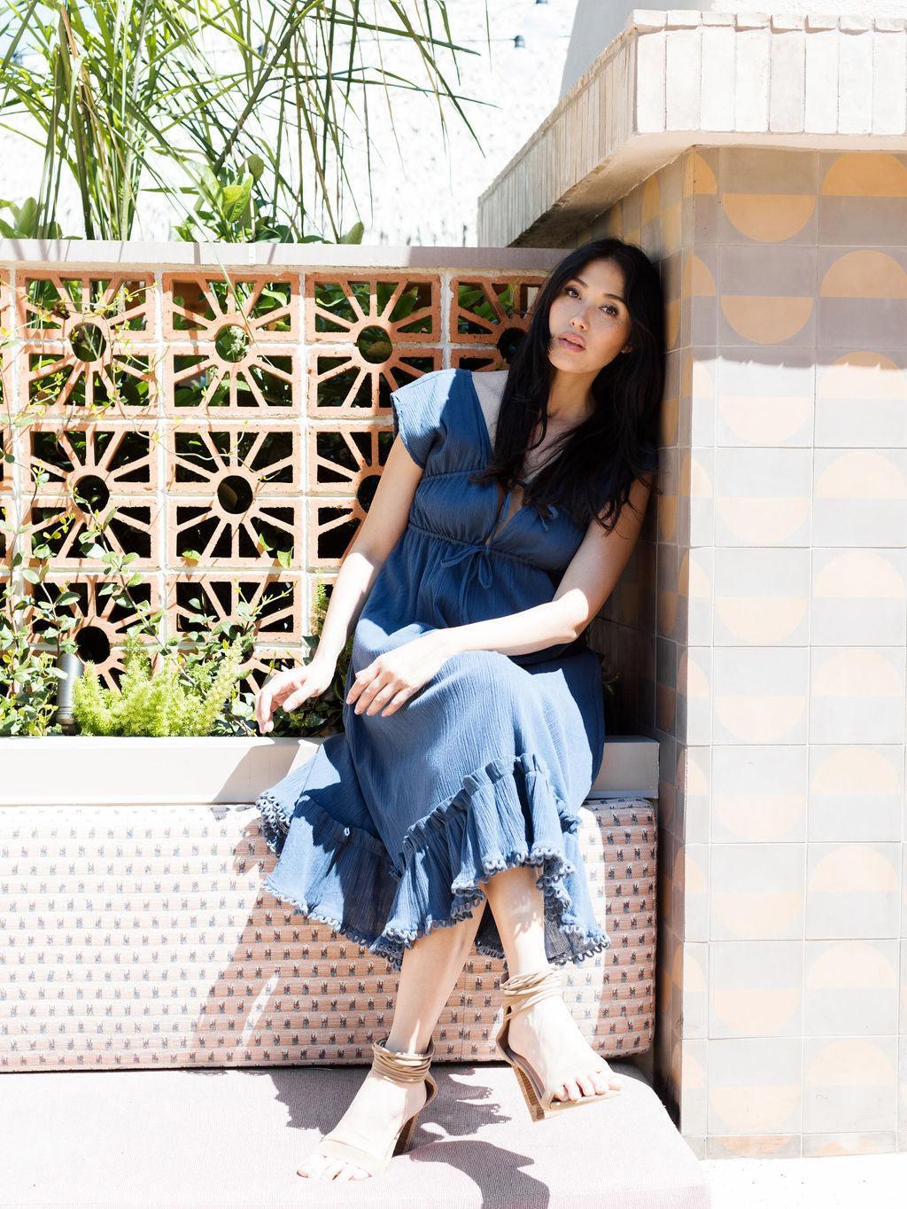 Dreamer Midi Dress - Insignia Blue - Rain of May
