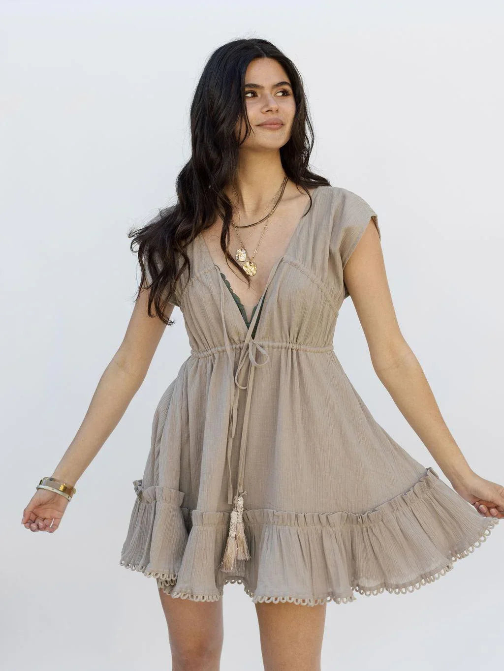 Dreamer Mini Dress - Silver Lining - Rain of May