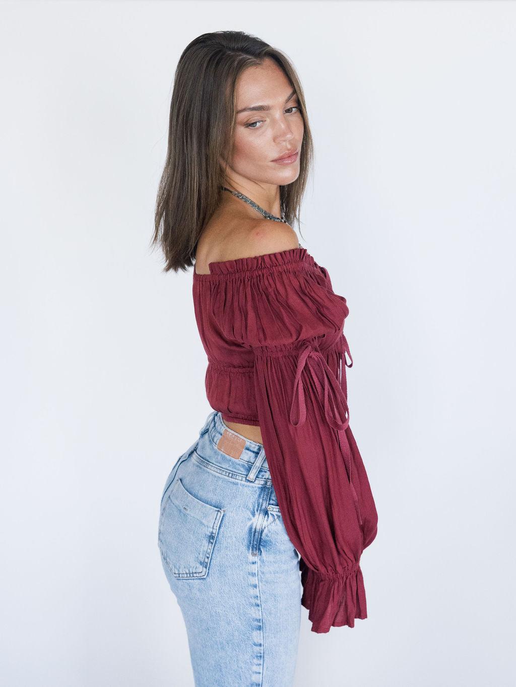 Posie Top - Wine - Rain of May