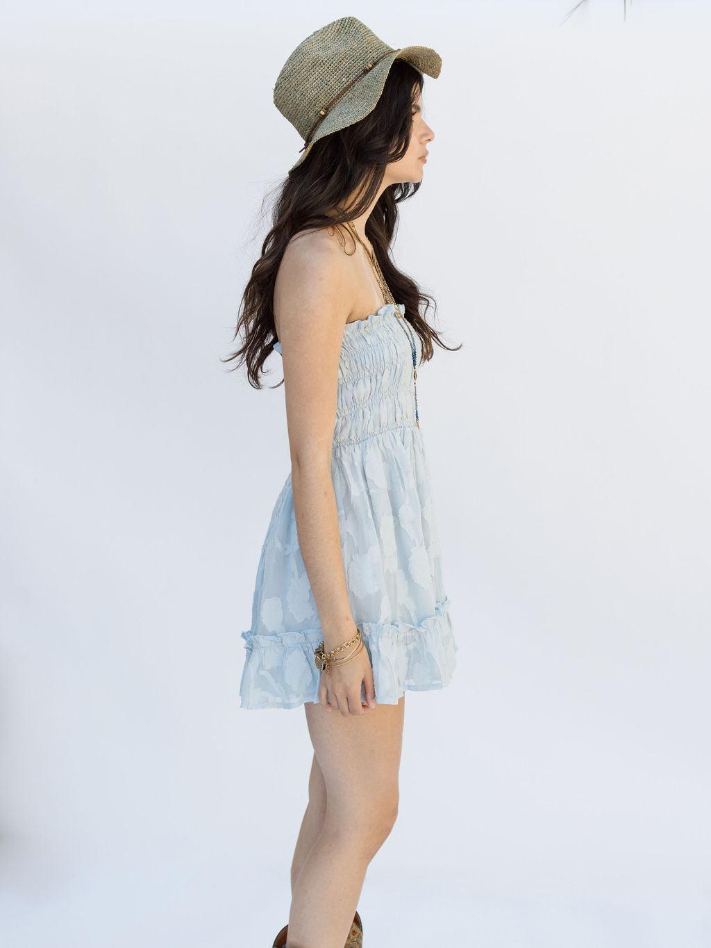 Just Like Heaven Mini Dress - Cloud Blue - Rain of May