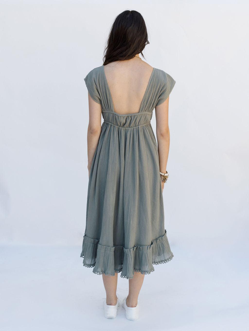 Dreamer Midi Dress - Lily Pad - Rain of May