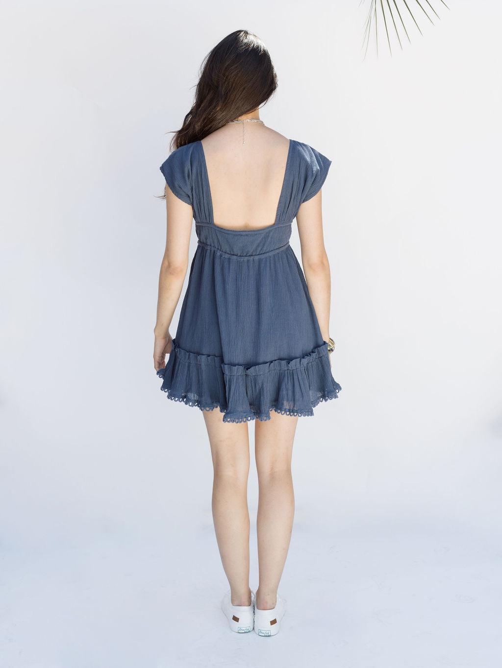 Dreamer Mini Dress - Insignia Blue - Rain of May