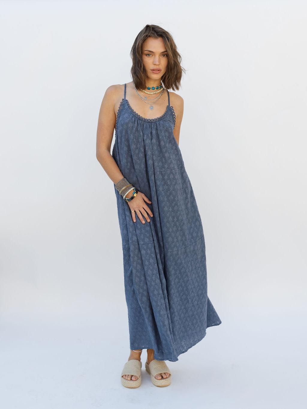 Bloom Again Maxi Dress - Insignia Blue - Rain of May