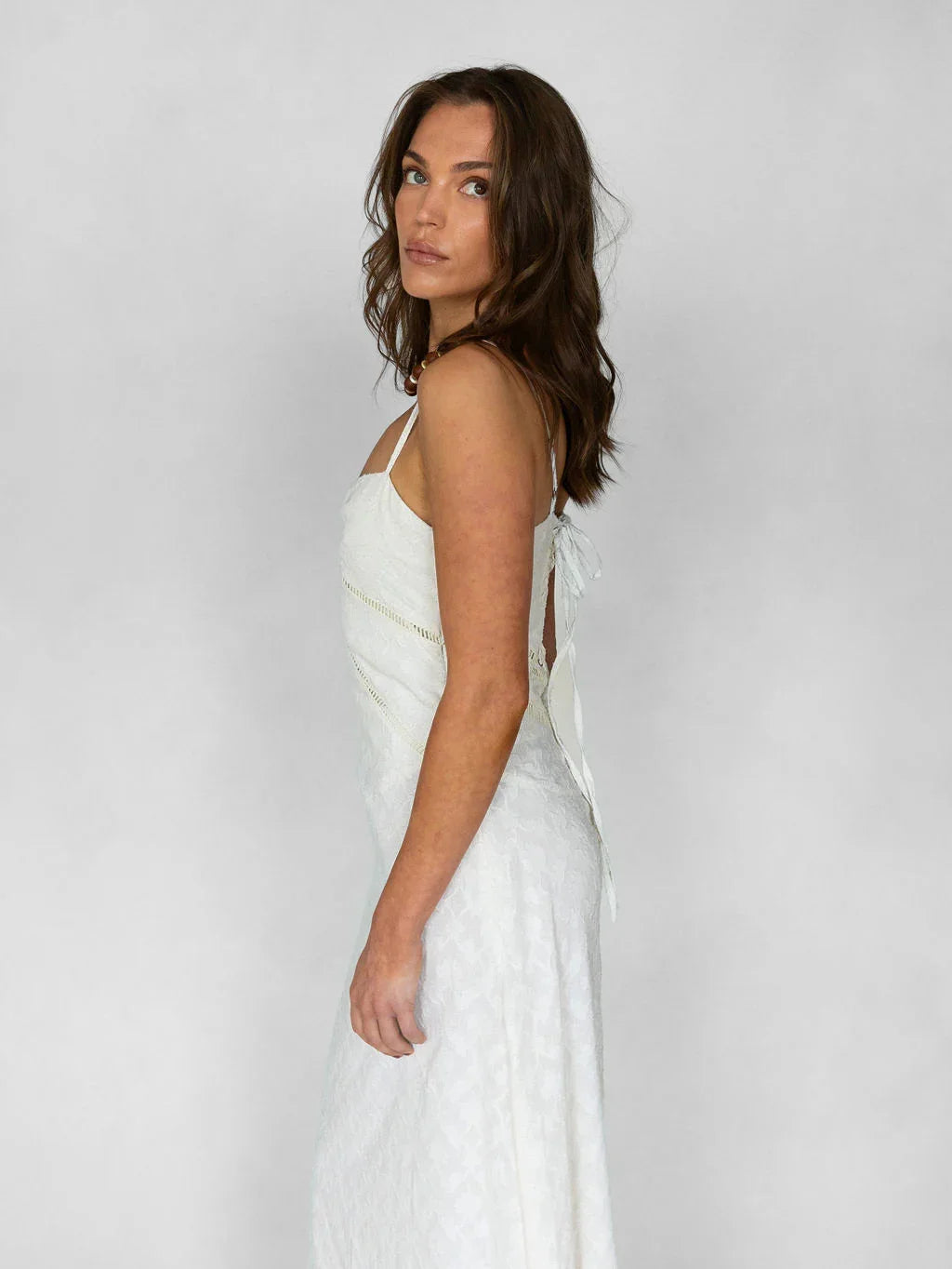 Starlit Slip Maxi Dress - White - Rain of May
